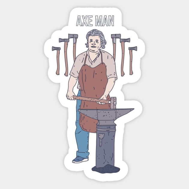 Blacksmith - Lumberjack - Axe Throwing Sticker by DeWinnes